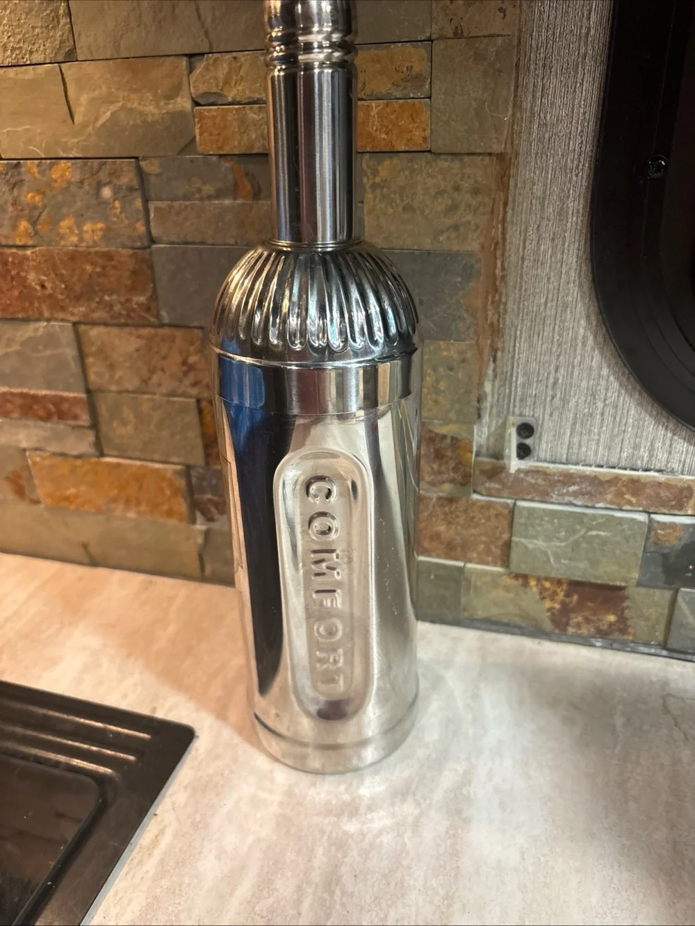 Southern Comfort Metal Cocktail Bottle Shaped Shaker  M.W. Heron's Vintage